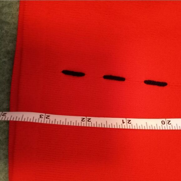 NWT FINITY M Red/Black Striped Cardigan One Button Long Sleeve Knit Open - Picture 10 of 11